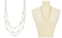 Charter Club Gold-Tone Imitation Pearl Multi-Row Necklace, 20" + 2" extender, Created for Macy's 